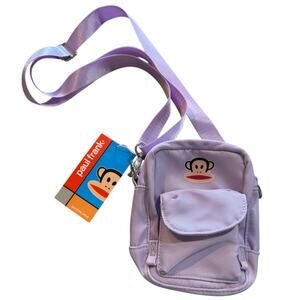 0389 NWT Paul Frank Vinyl Mini Crossbody Purple